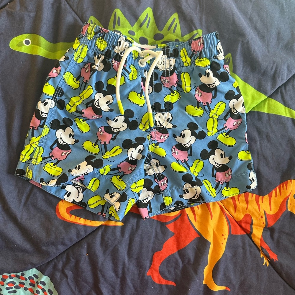 GAP Kids Blue Mickey Mouse Swim Trunks